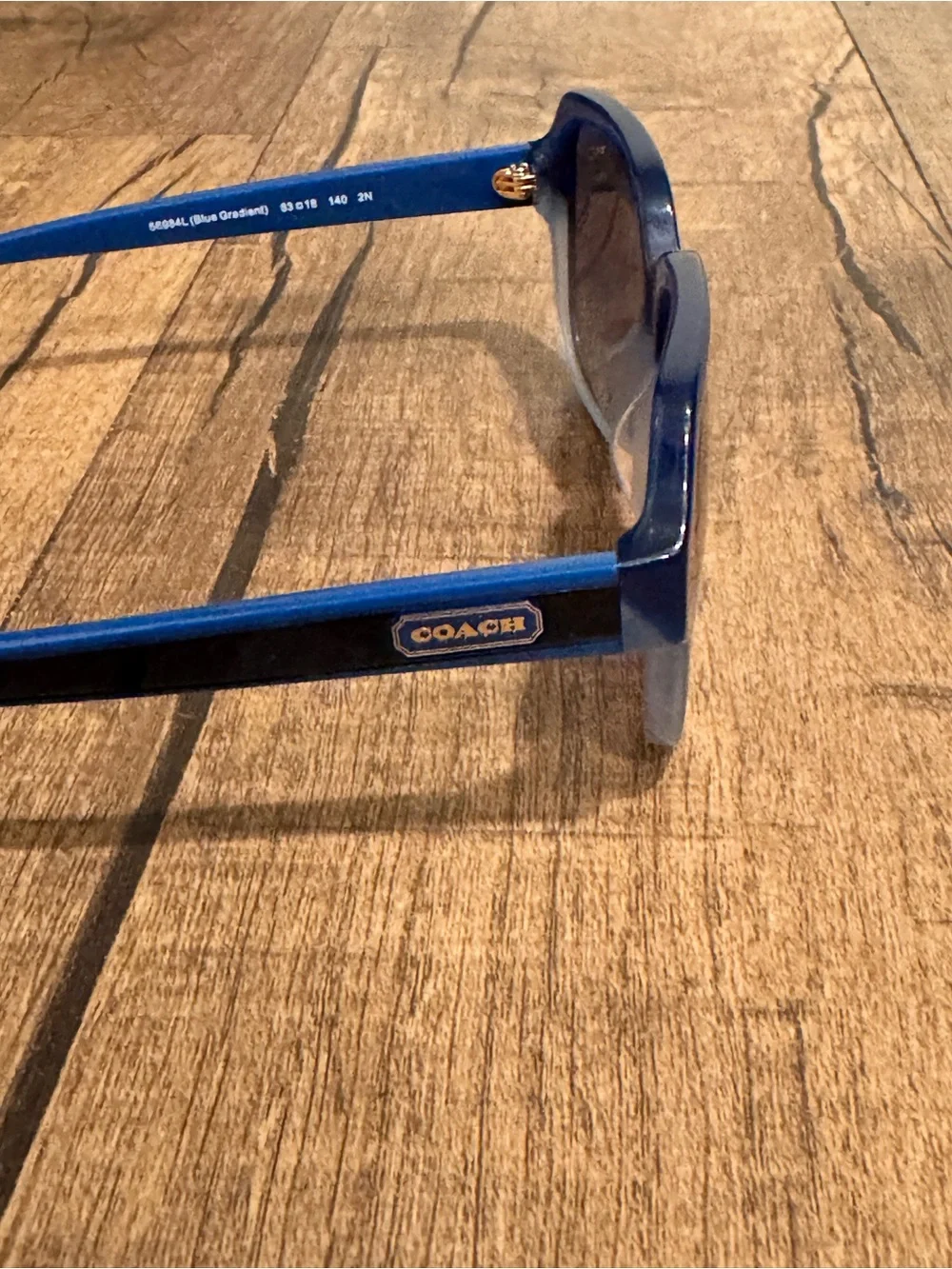 Coach Blue Gradient Square Sunglasses
